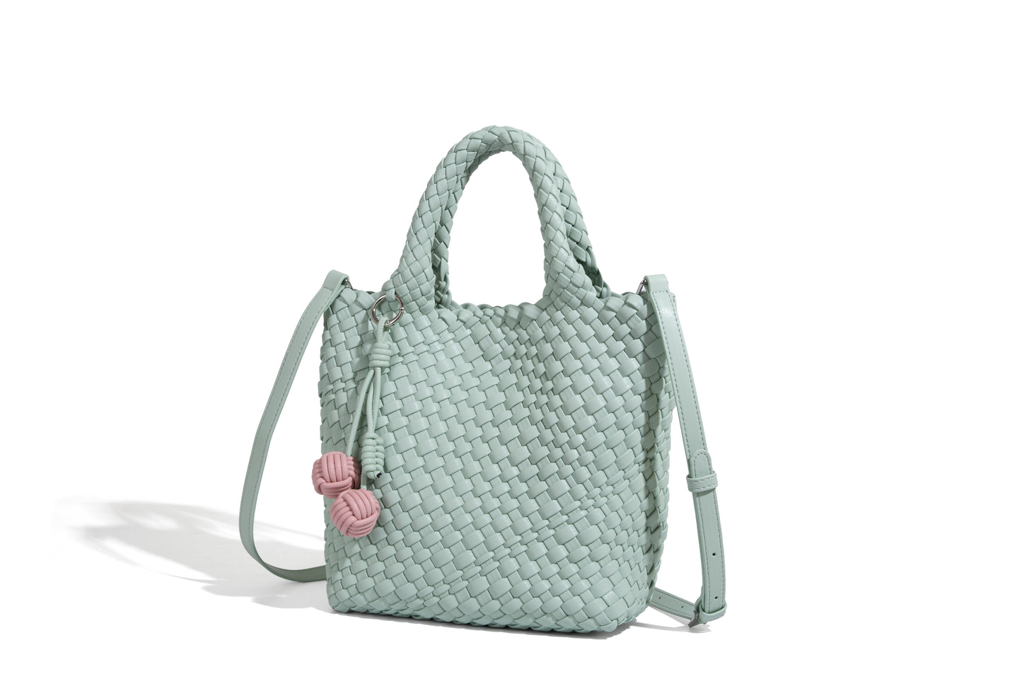 Handmade Woven Shoulder Bag for Women Vegan Leather Tote Bag Large Beach Travel Handbags and Purses Designer Basket Bucket Bags