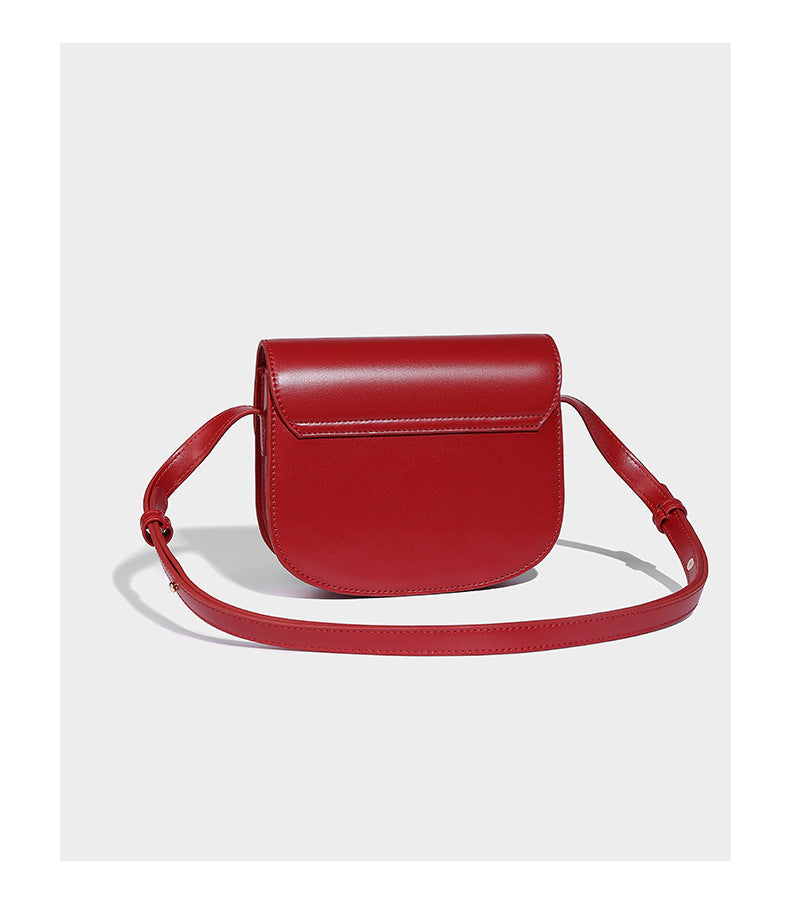 Fashionable casual niche saddle design crossbody bag