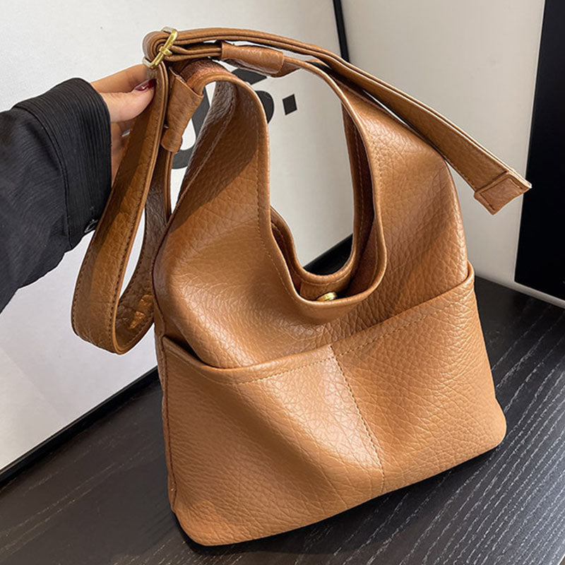 Leisure Style Luxury Design Soft Vegan Leather Women Handbag