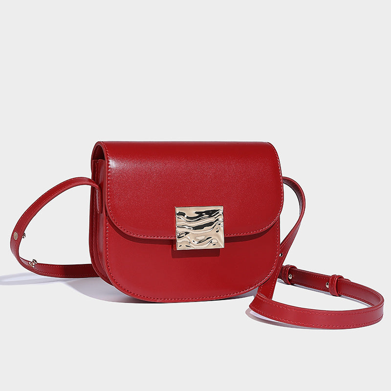 Fashionable casual niche saddle design crossbody bag