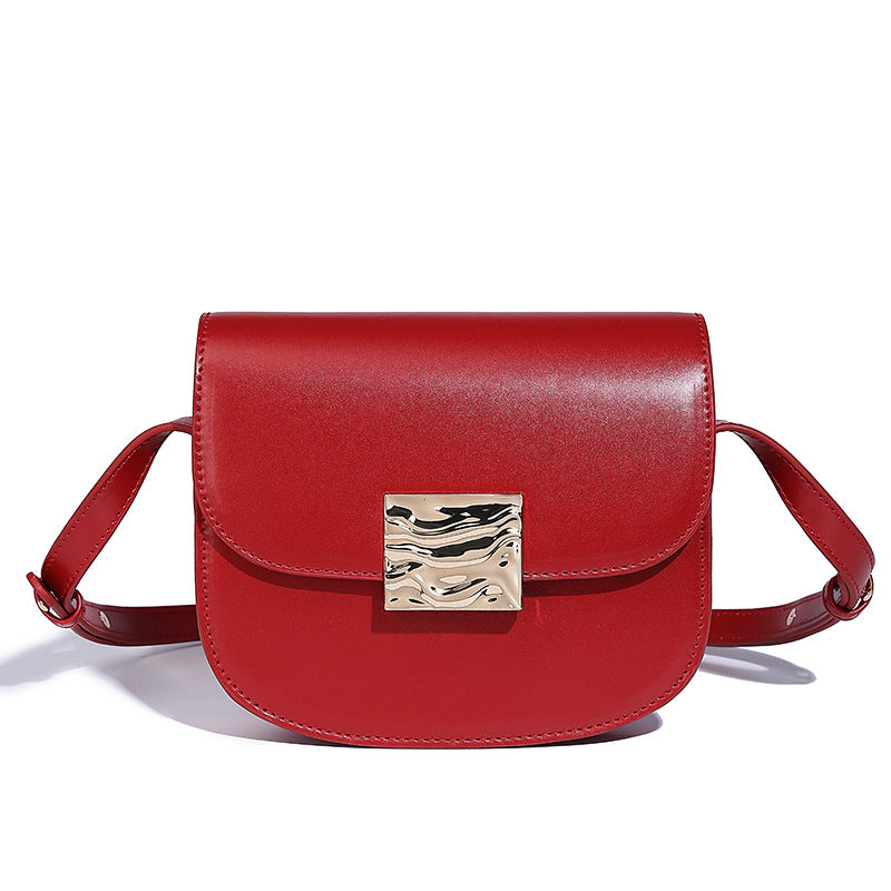 Fashionable casual niche saddle design crossbody bag