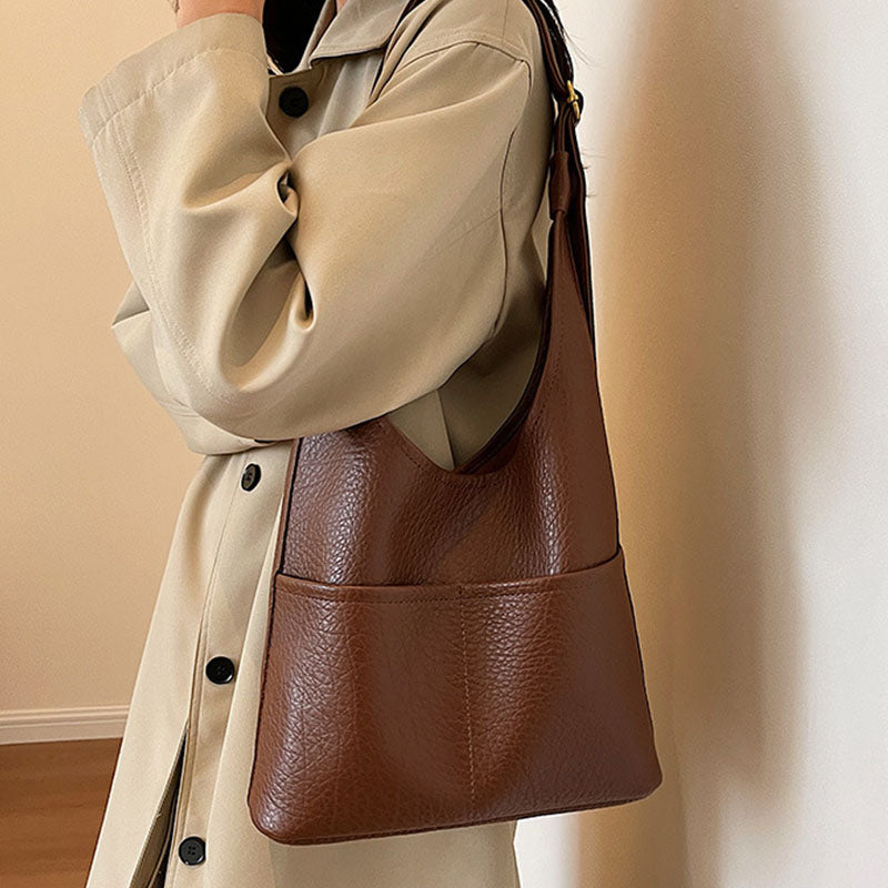 Leisure Style Luxury Design Soft Vegan Leather Women Handbag