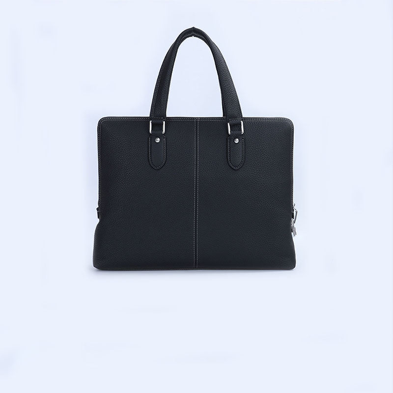 Luxury Brand Style Briefcase with Long Detachable Strap for Men