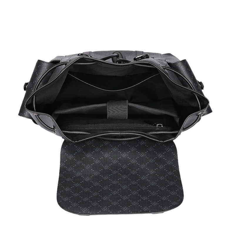 Full printing monogram pattern men's backpack