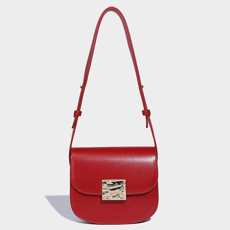 Fashionable casual niche saddle design crossbody bag