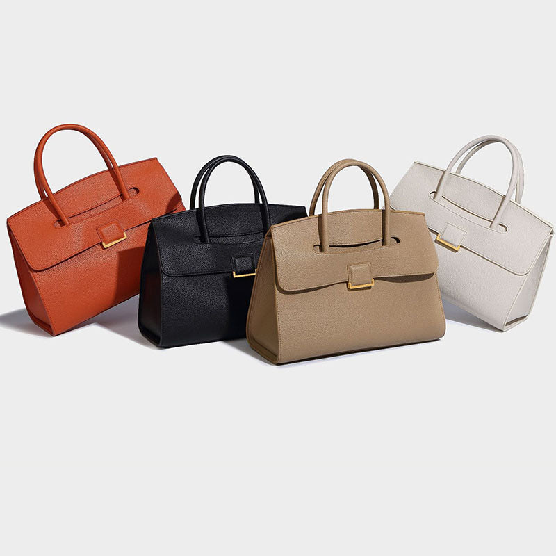 Luxury orange color fashion women handbag