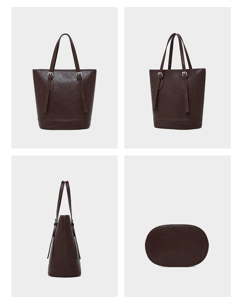 Luxury brand design women bucket bag with adjustable handle