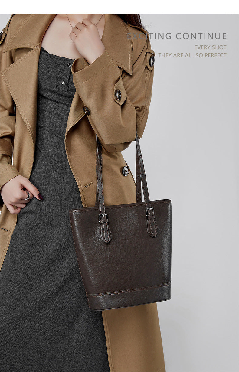 Luxury brand design women bucket bag with adjustable handle