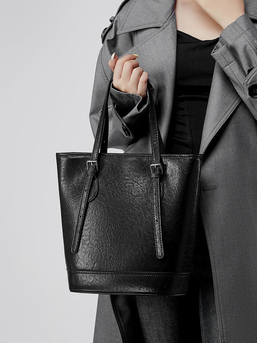 Luxury brand design women bucket bag with adjustable handle