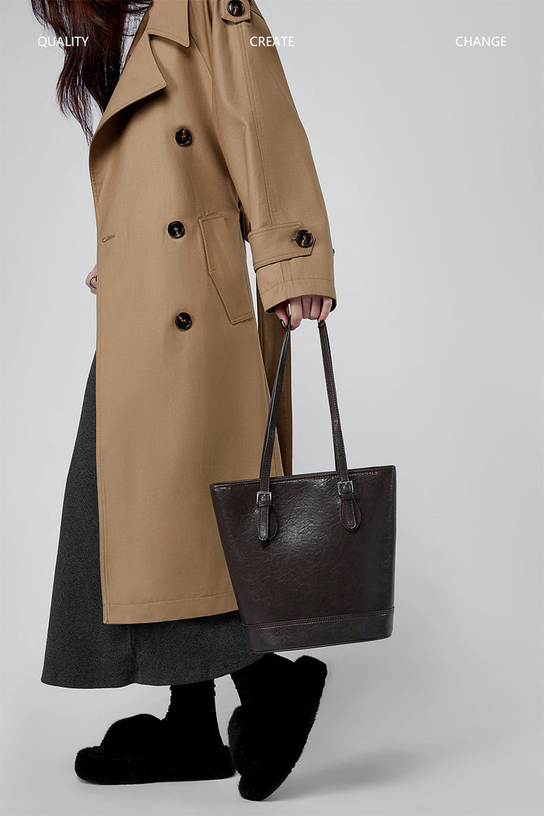Luxury brand design women bucket bag with adjustable handle