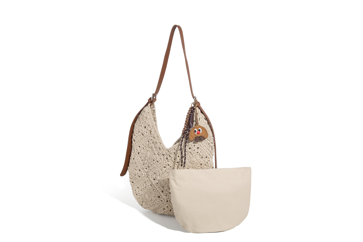 Fashion lady woven fabric handbag