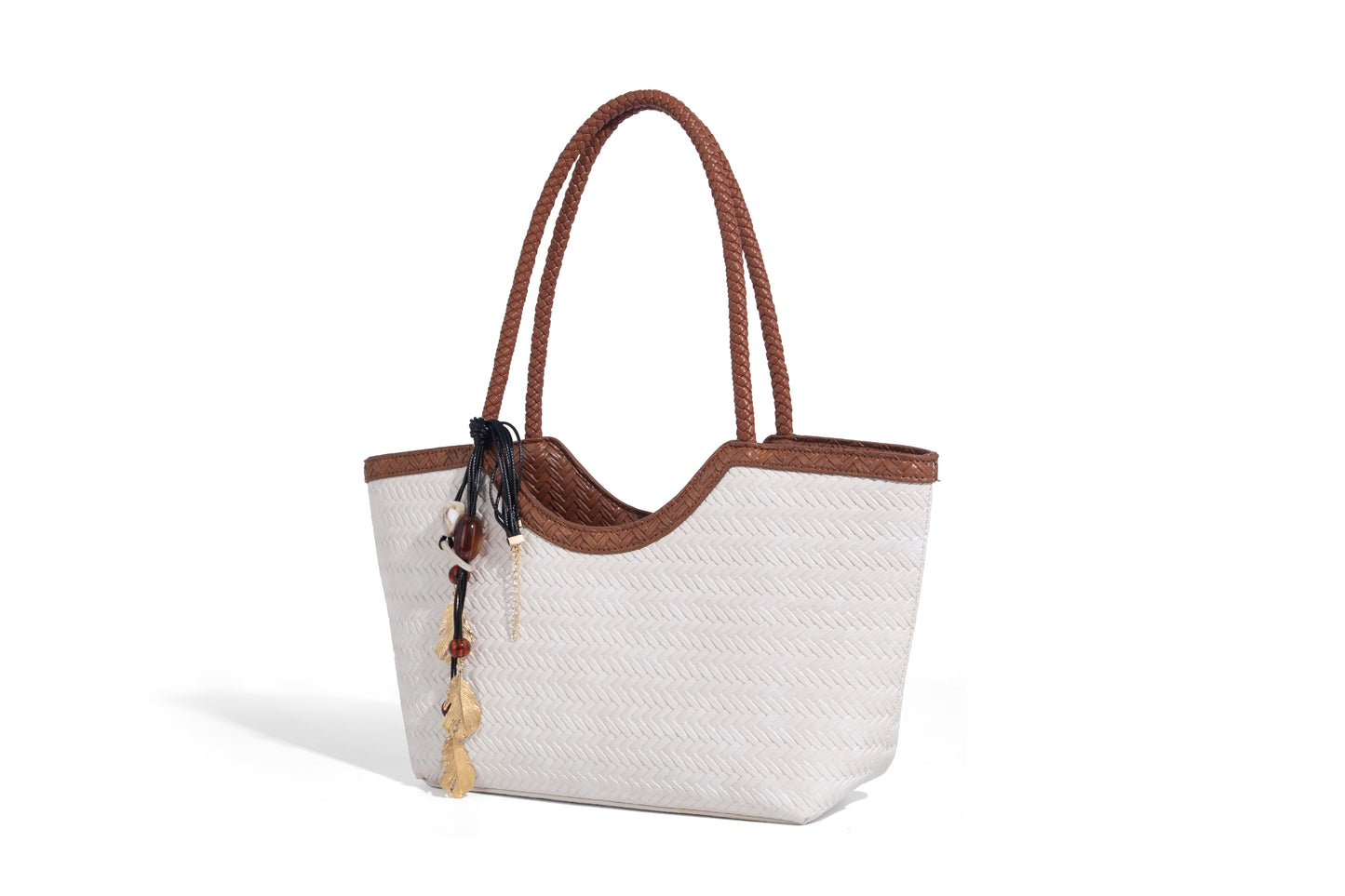 Stylish Lady Woven design fabric Women Handbag