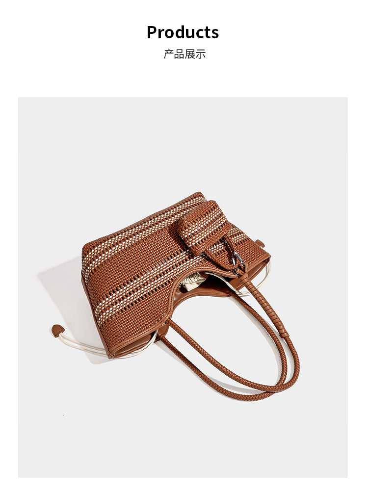 Niche fashion woven vegetable basket women's bag