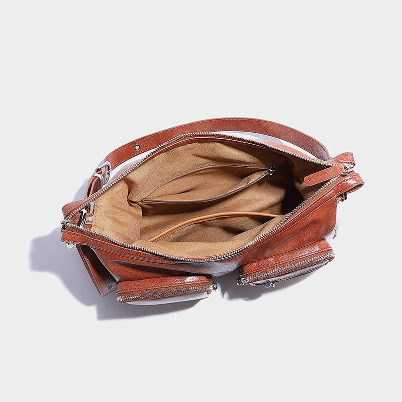 Black color lady shoulder bag with adjustable strap