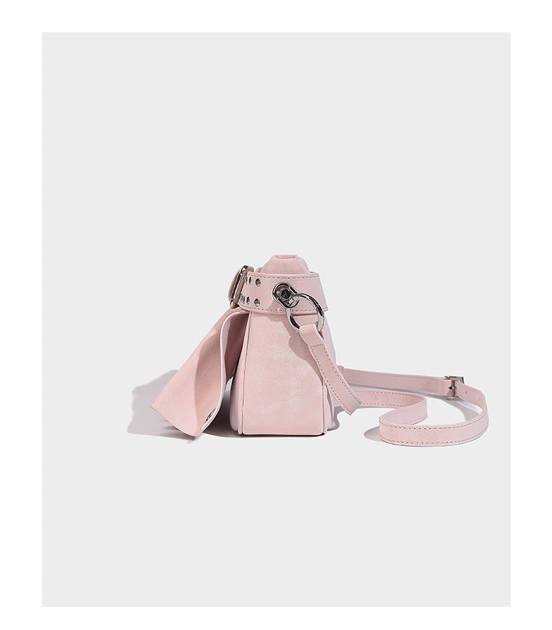 Niche pleated bag women's 2025 new fashion versatile crossbody retro shoulder bag