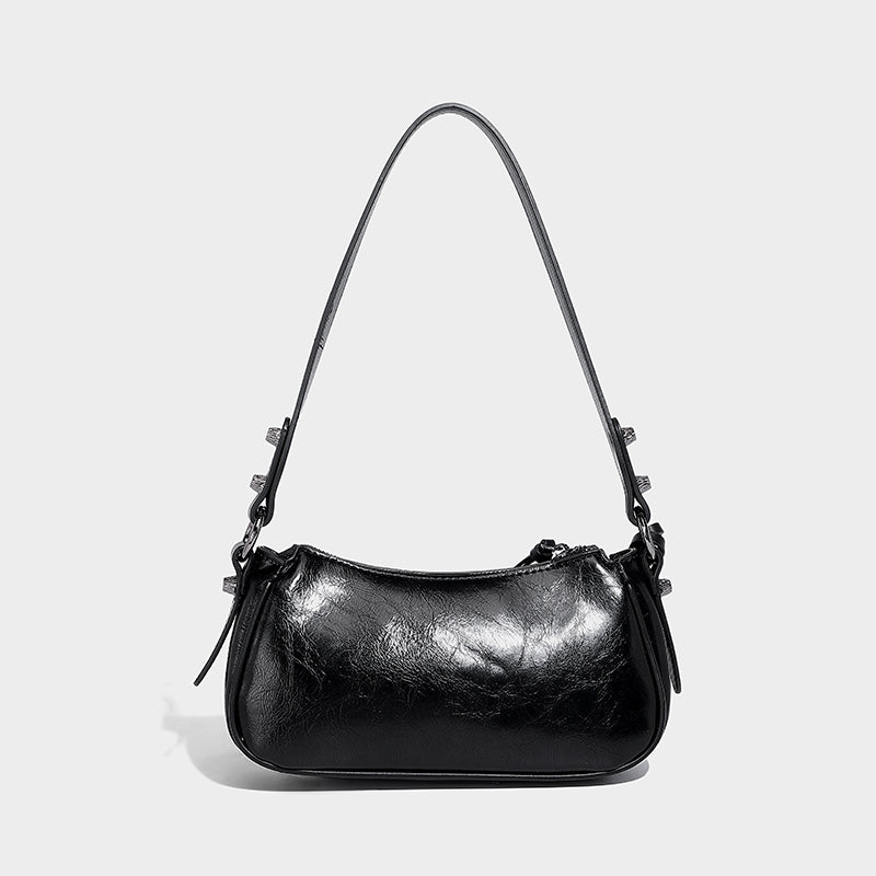 Women Armpit Bag Autumn Winter Handbag PU Leather Shoulder Bag Top Handle Bag