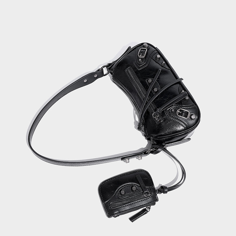 Women Armpit Bag Autumn Winter Handbag PU Leather Shoulder Bag Top Handle Bag