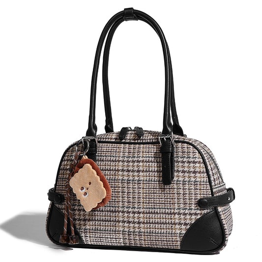 Autumn Simple Casual Big Bag 2025 New Trend Fashion Plaid Women's Handbag