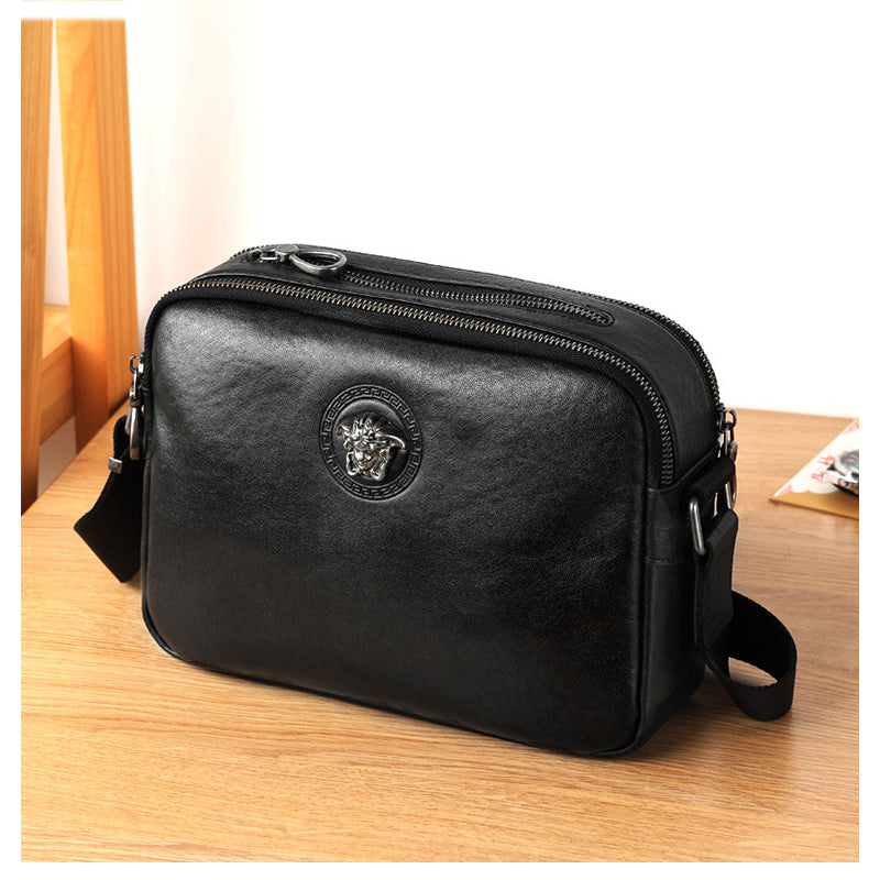 Vintage Men Leather Crossbody Shoulder Bag