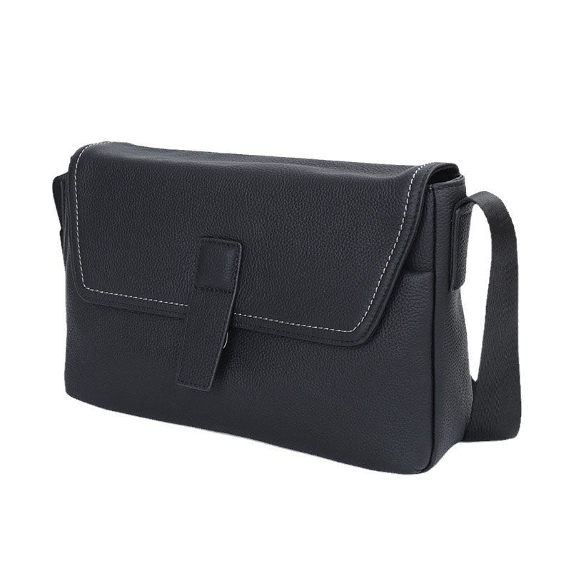 Vintage Style Genuine Leather Men Messenger Bag for Daily