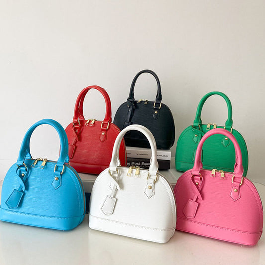 Candy Color Lady Bag Portable Shell Shape Satchel Handbag