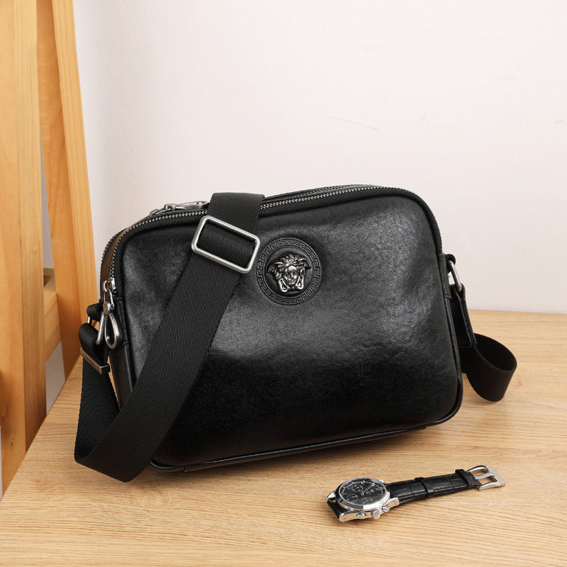 Vintage Men Leather Crossbody Shoulder Bag