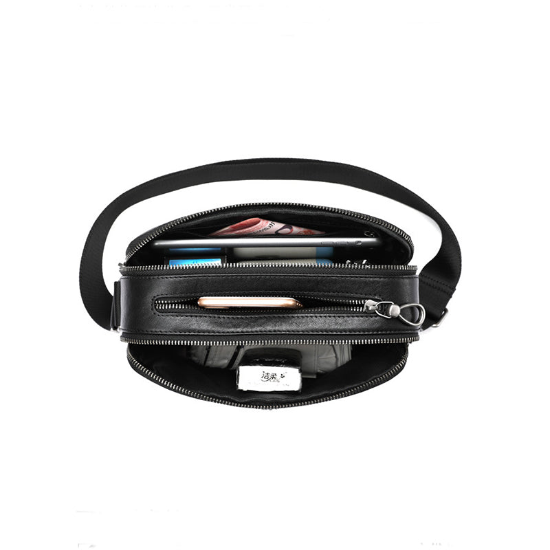 Vintage Men Leather Crossbody Shoulder Bag