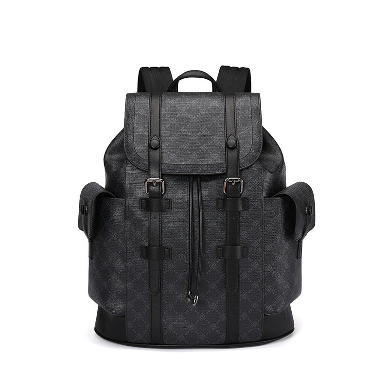 Full printing monogram pattern men's backpack