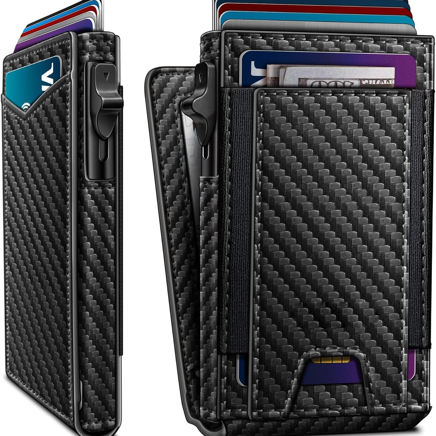 RFID-blocking wallet ultra-thin aluminium alloy pop-up card men's wallet
