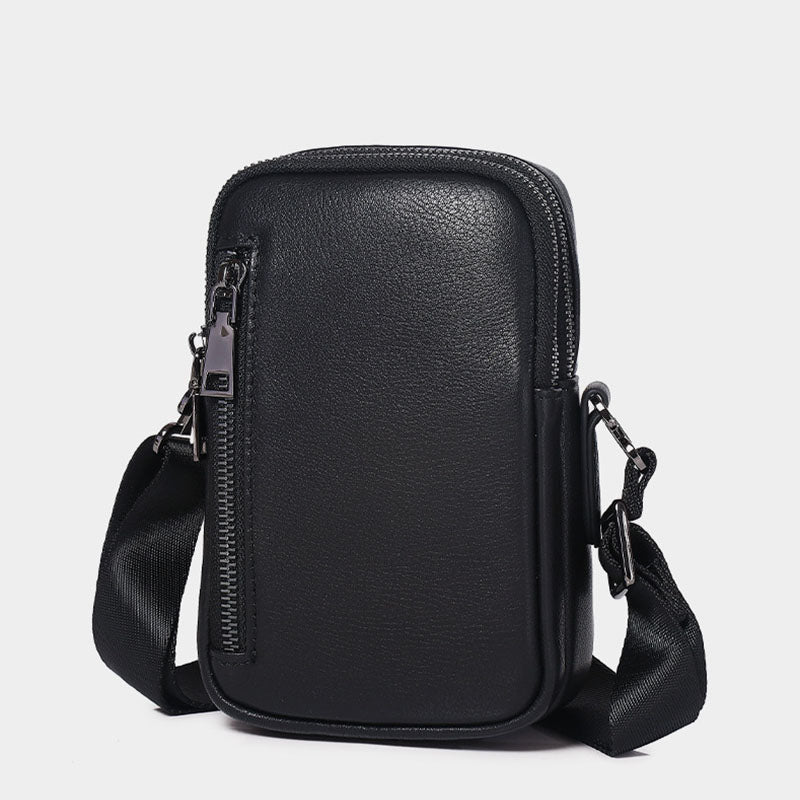Fashion design Cowhide leather crossbody bag for men