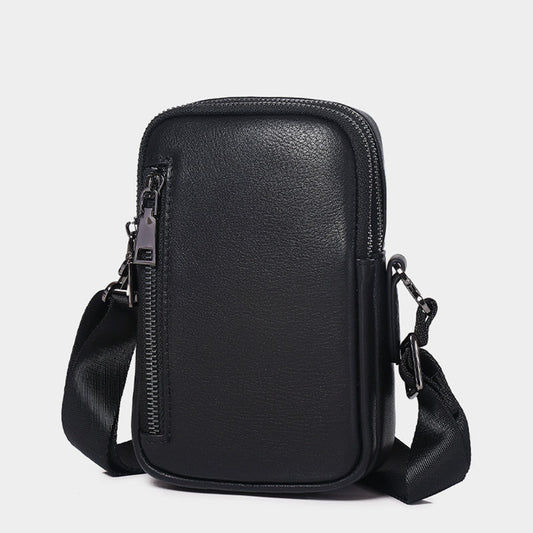 Fashion design Cowhide leather crossbody bag for men