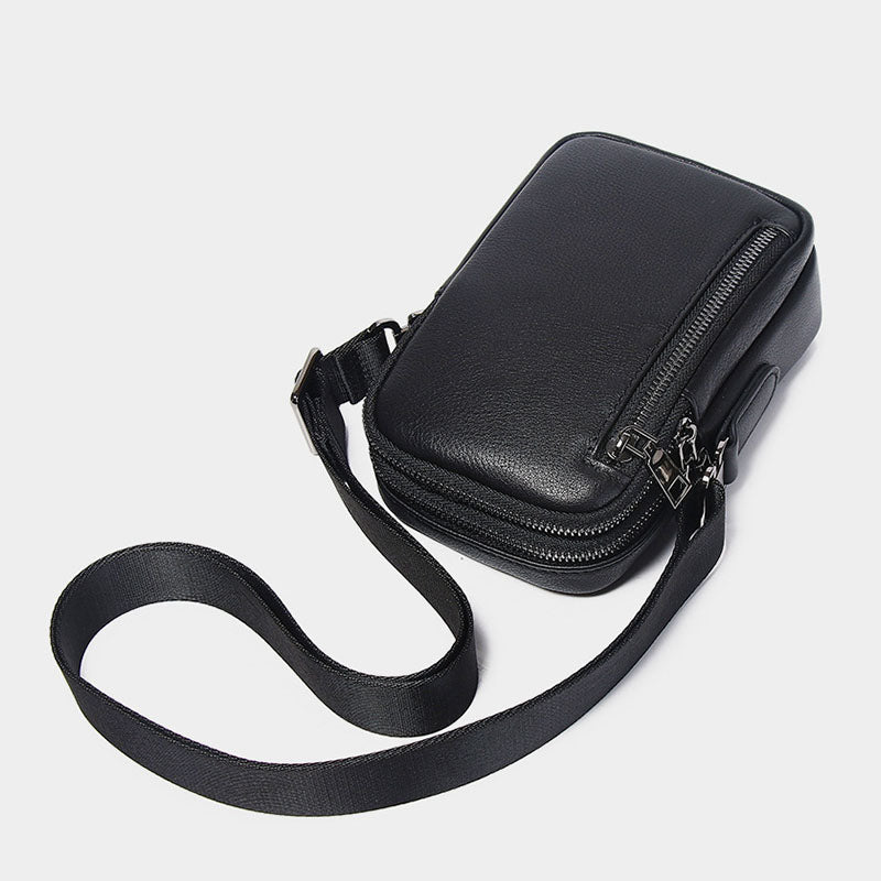 Fashion design Cowhide leather crossbody bag for men