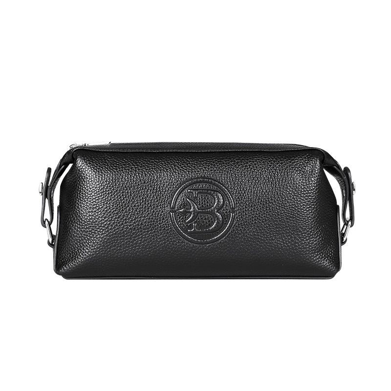 Trendy leather men's clutch bag