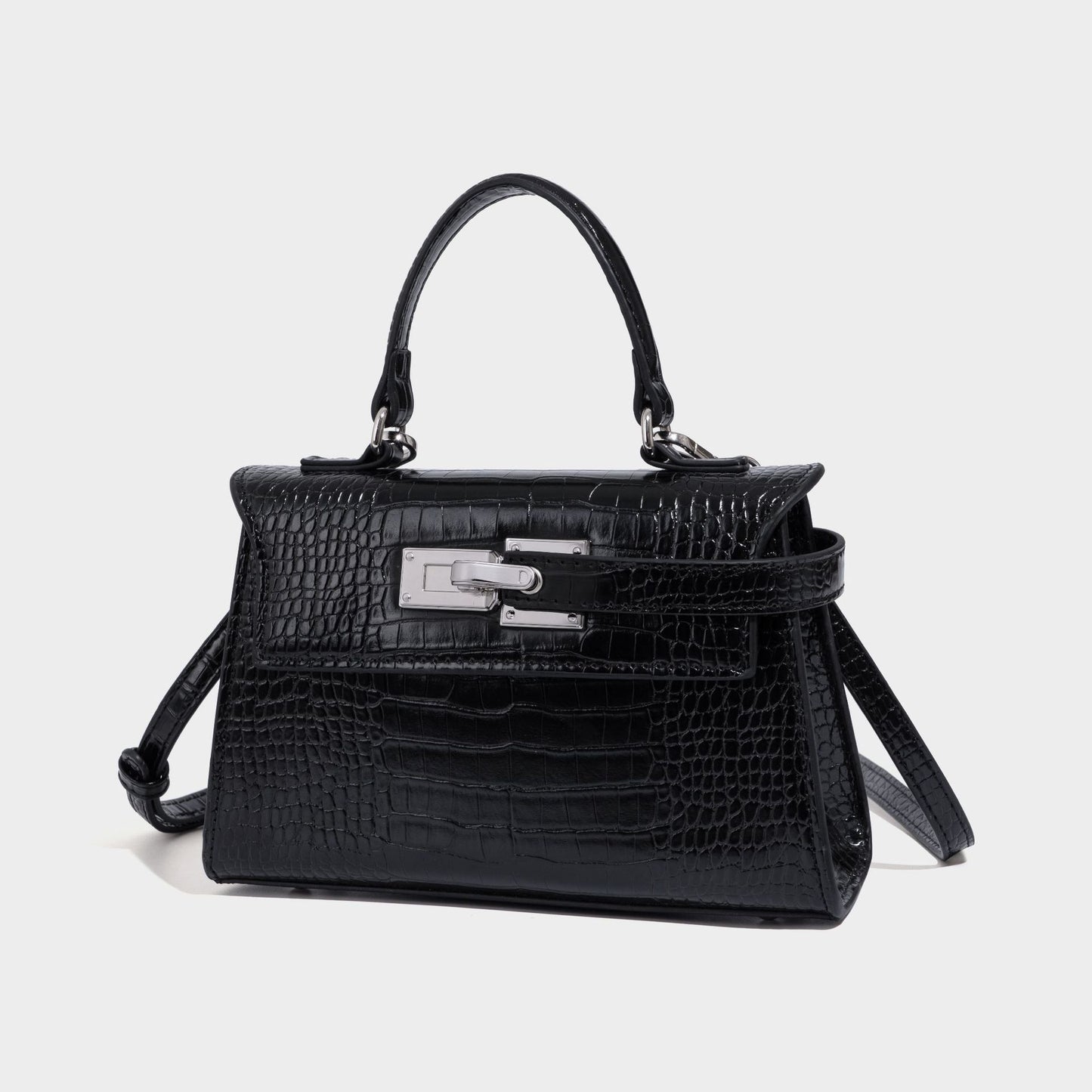 Vegan leather luxury brand design portable women's handbag