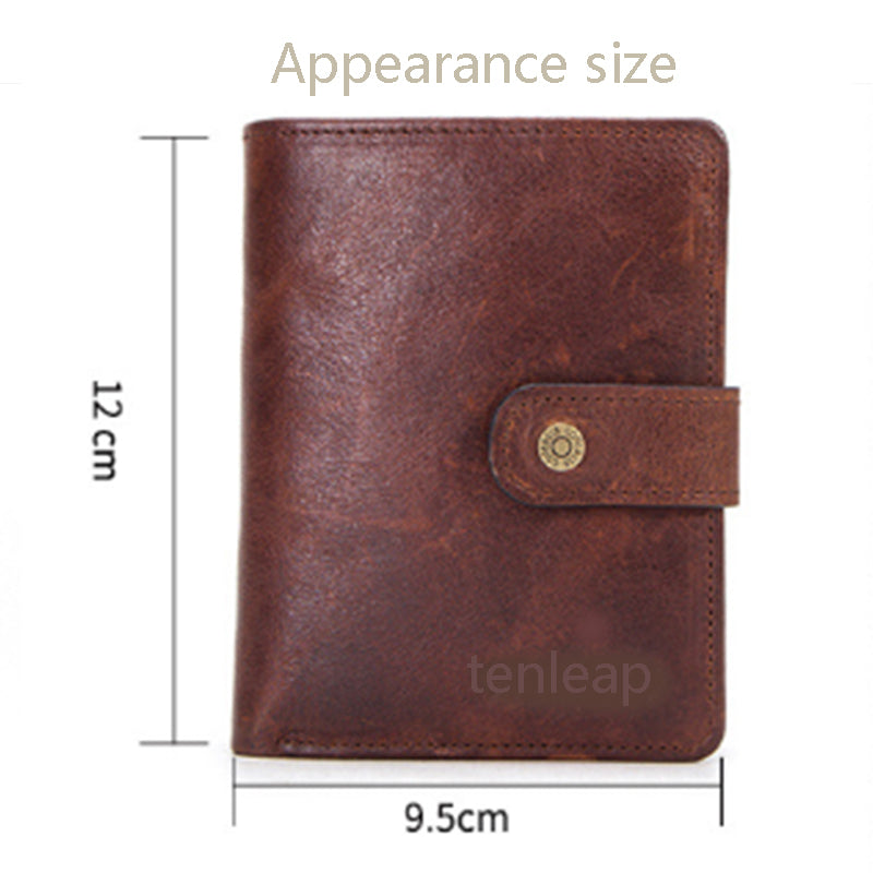 Crazy Horse Leather Men's Wallet Genuine Leather Clutch