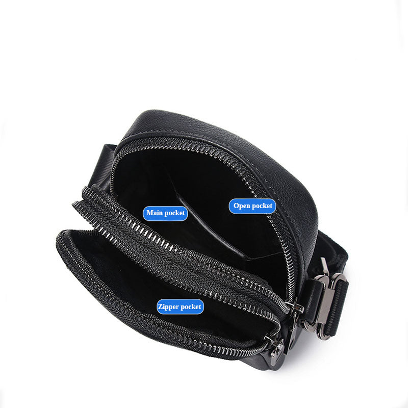 Fashion design Cowhide leather crossbody bag for men