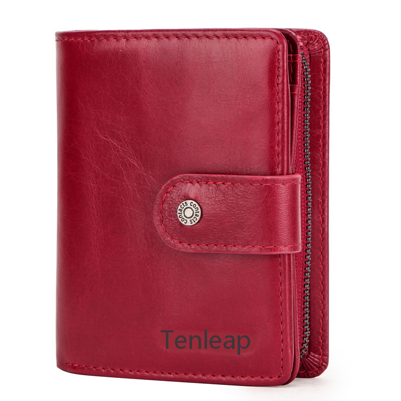 Crazy Horse Leather Men's Wallet Genuine Leather Clutch