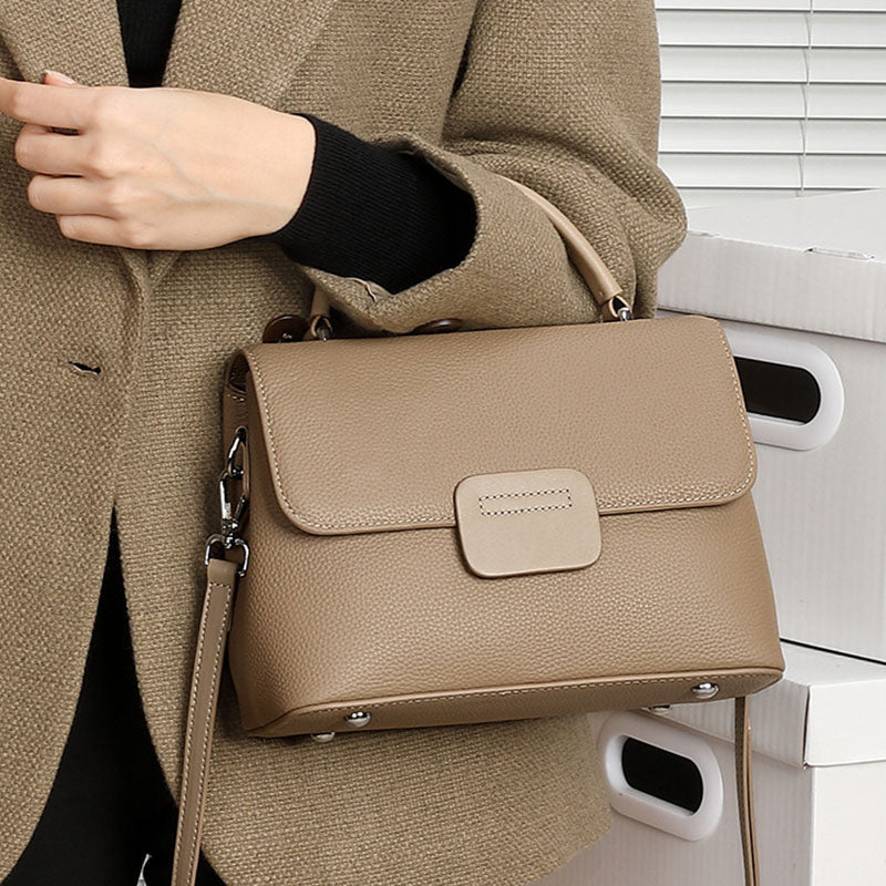 Casual Design Portable Lady Handbag with Detachable Long Strap