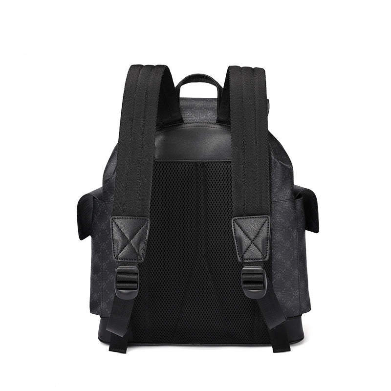Full printing monogram pattern men's backpack