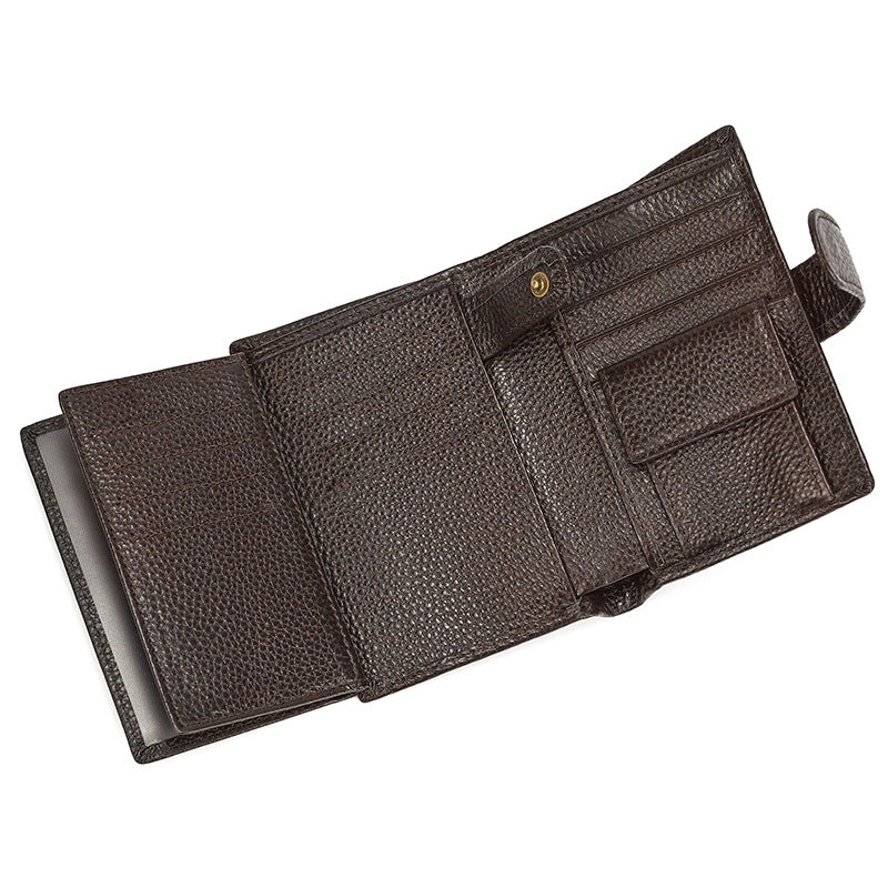 Vintage Crazy Horse Leather Multi‑Function Men Wallet
