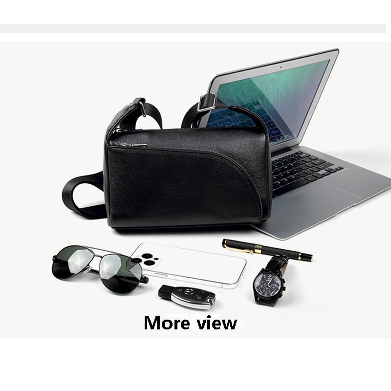 Genuine Leather Men Crossbody Bag