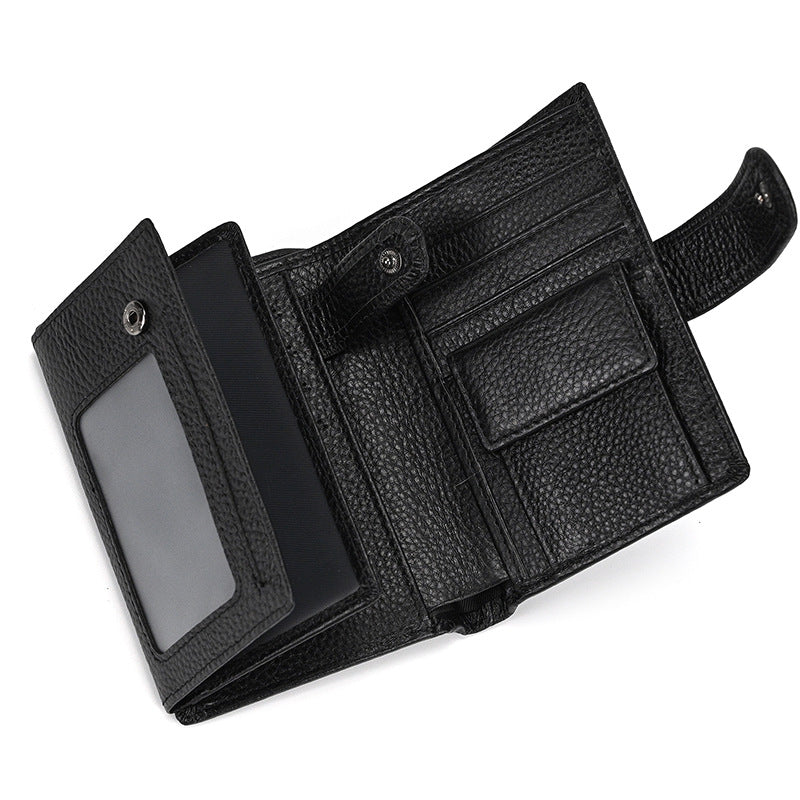 Vintage Crazy Horse Leather Multi‑Function Men Wallet