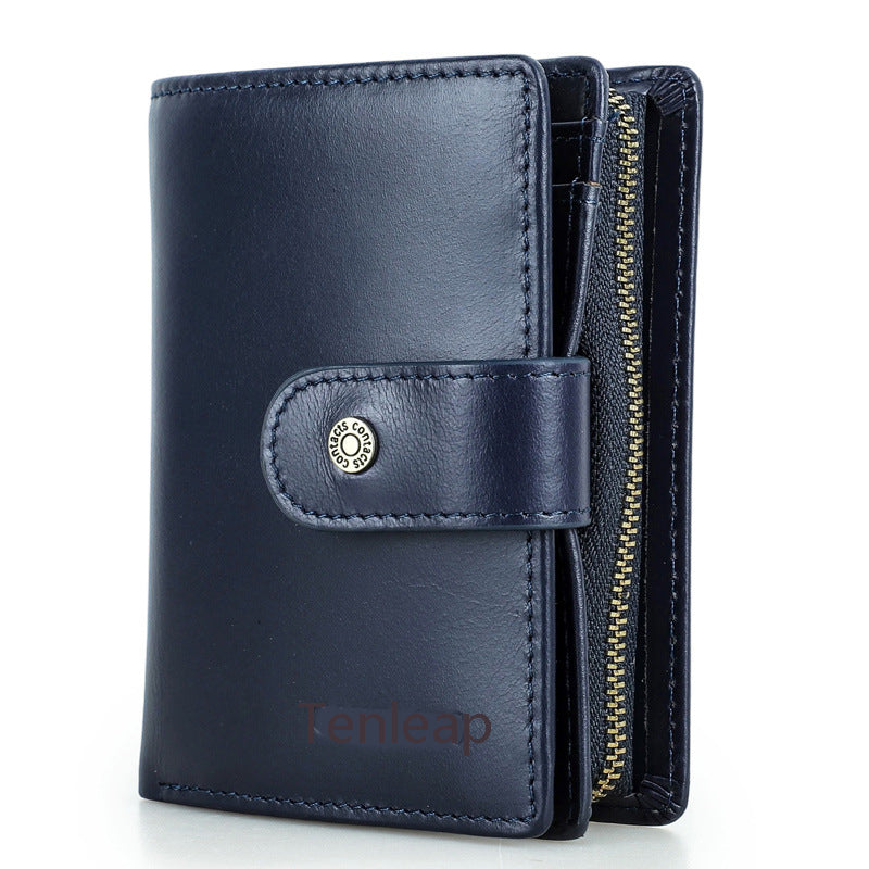 Crazy Horse Leather Men's Wallet Genuine Leather Clutch