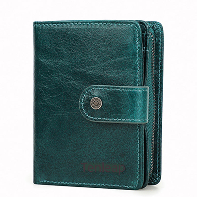 Crazy Horse Leather Men's Wallet Genuine Leather Clutch