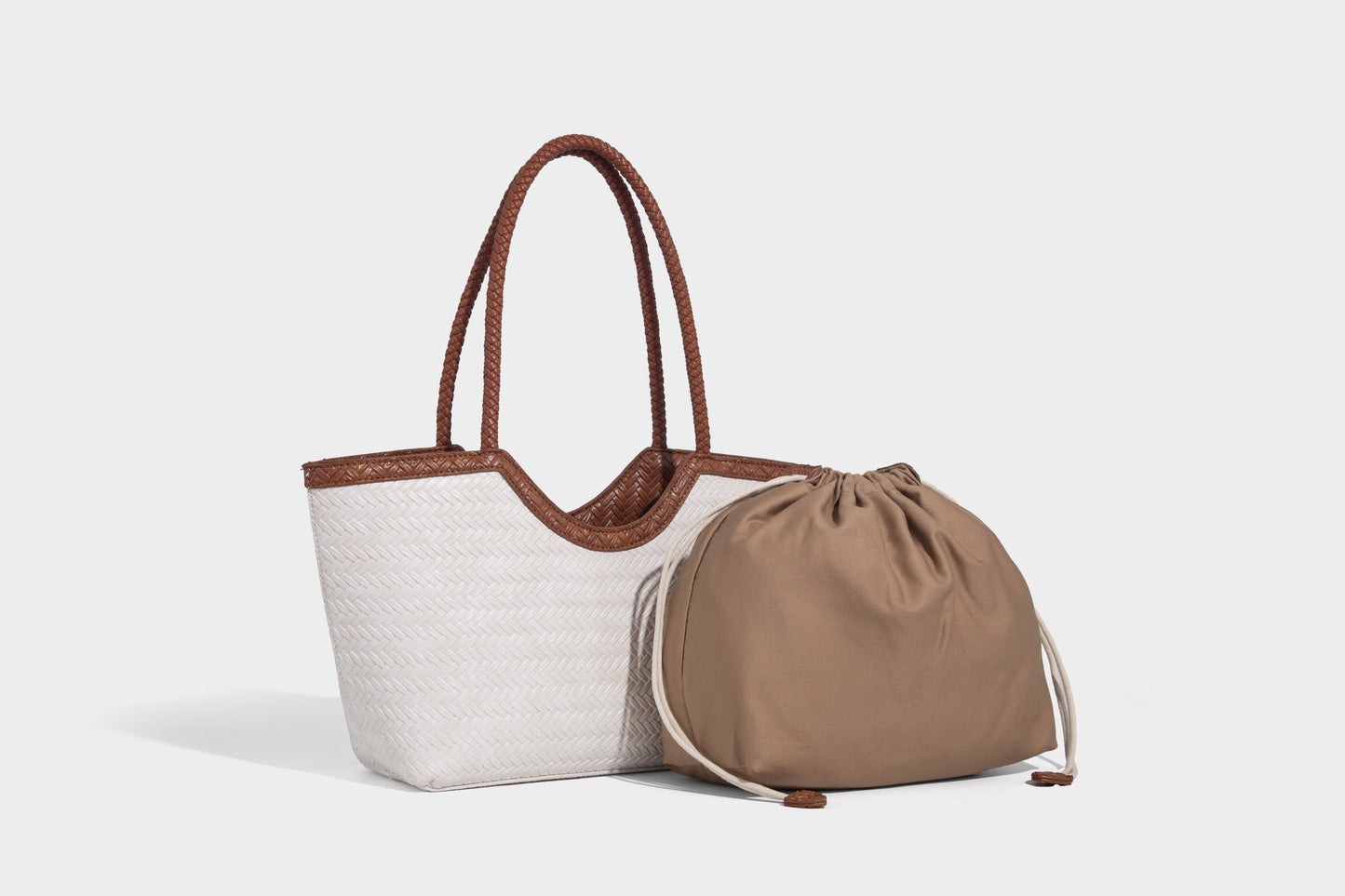 Stylish Lady Woven design fabric Women Handbag