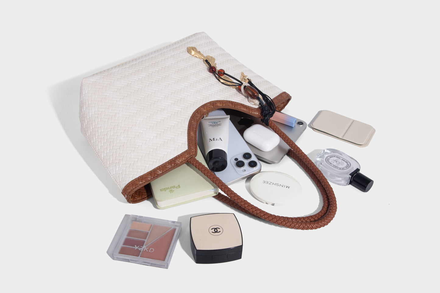 Stylish Lady Woven design fabric Women Handbag