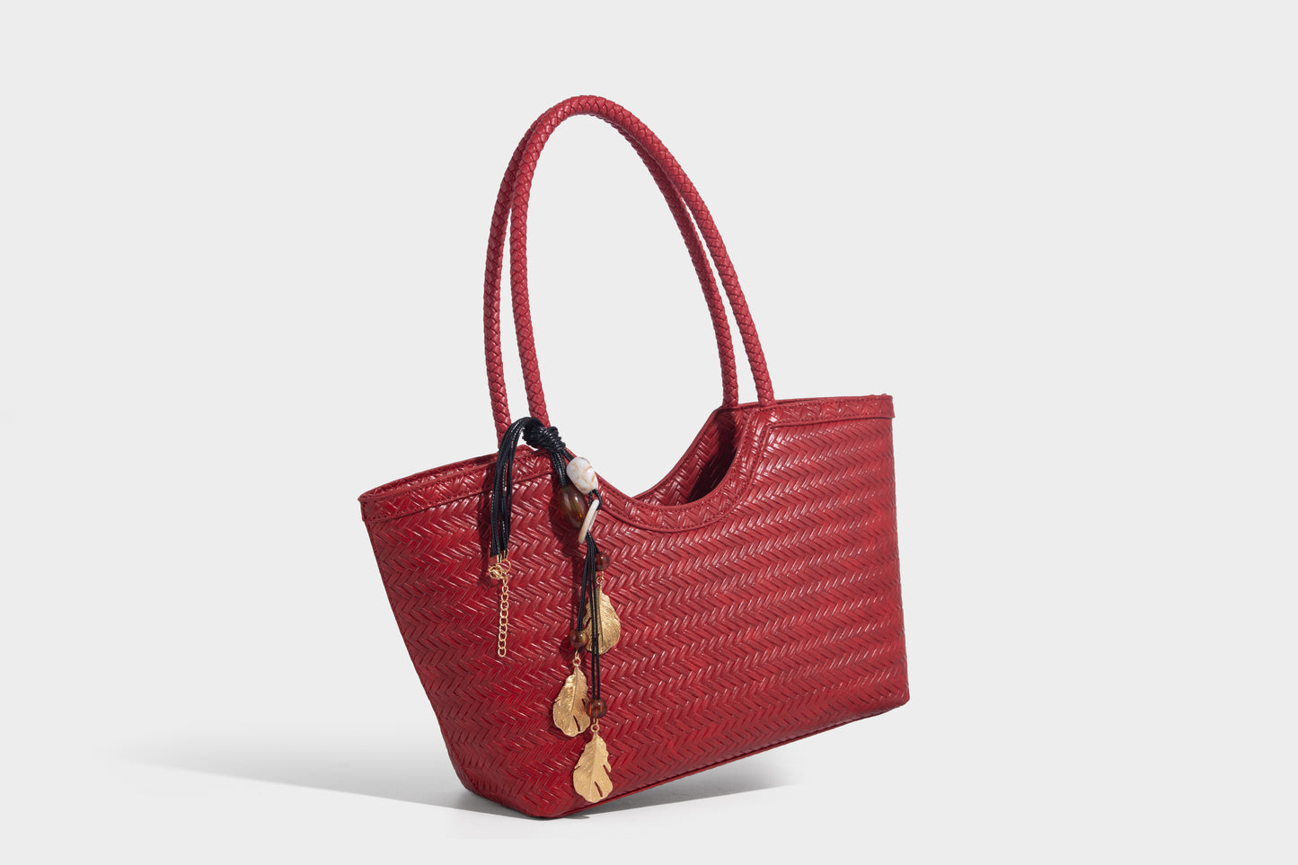 Stylish Lady Woven design fabric Women Handbag
