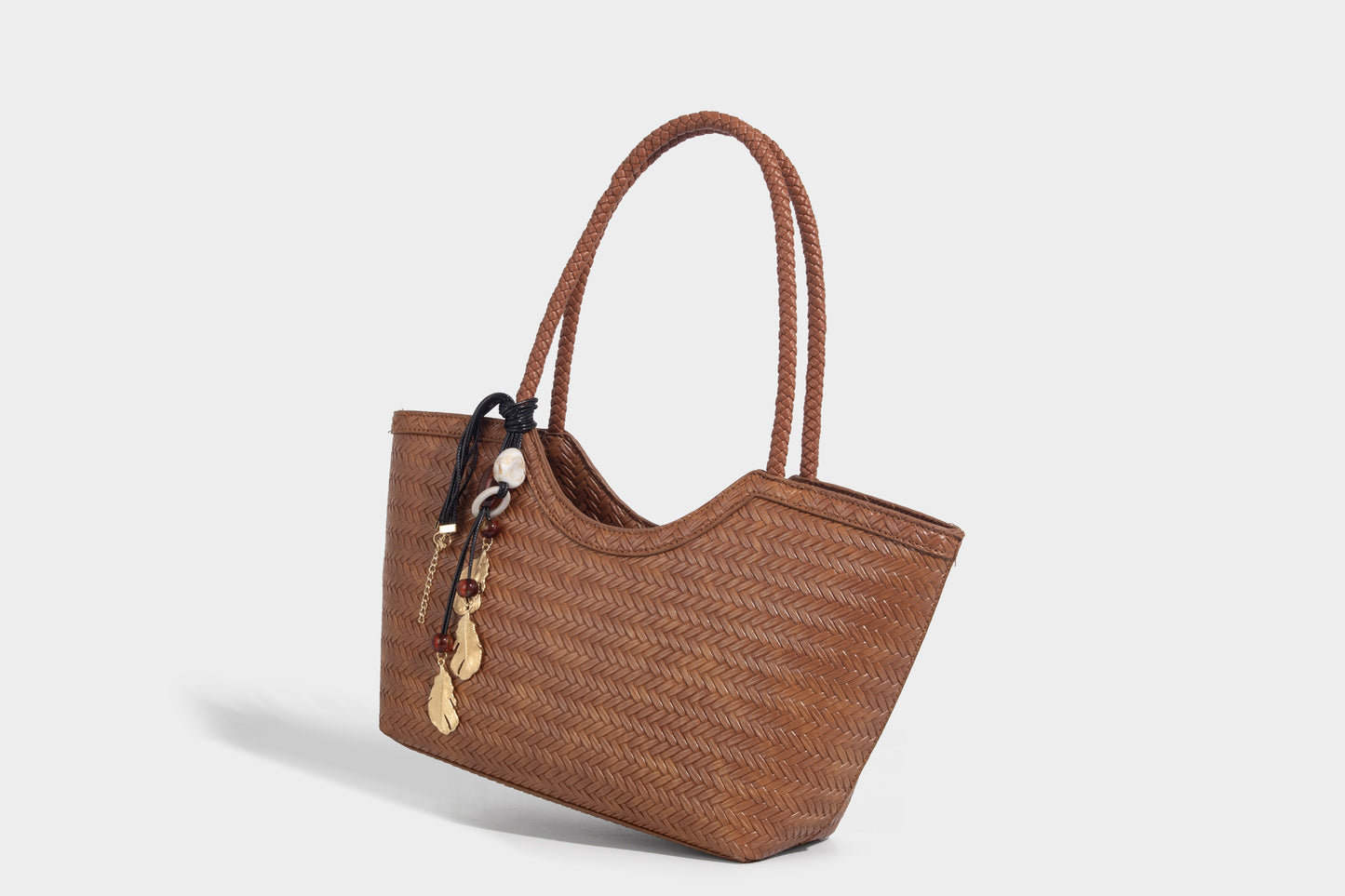 Stylish Lady Woven design fabric Women Handbag