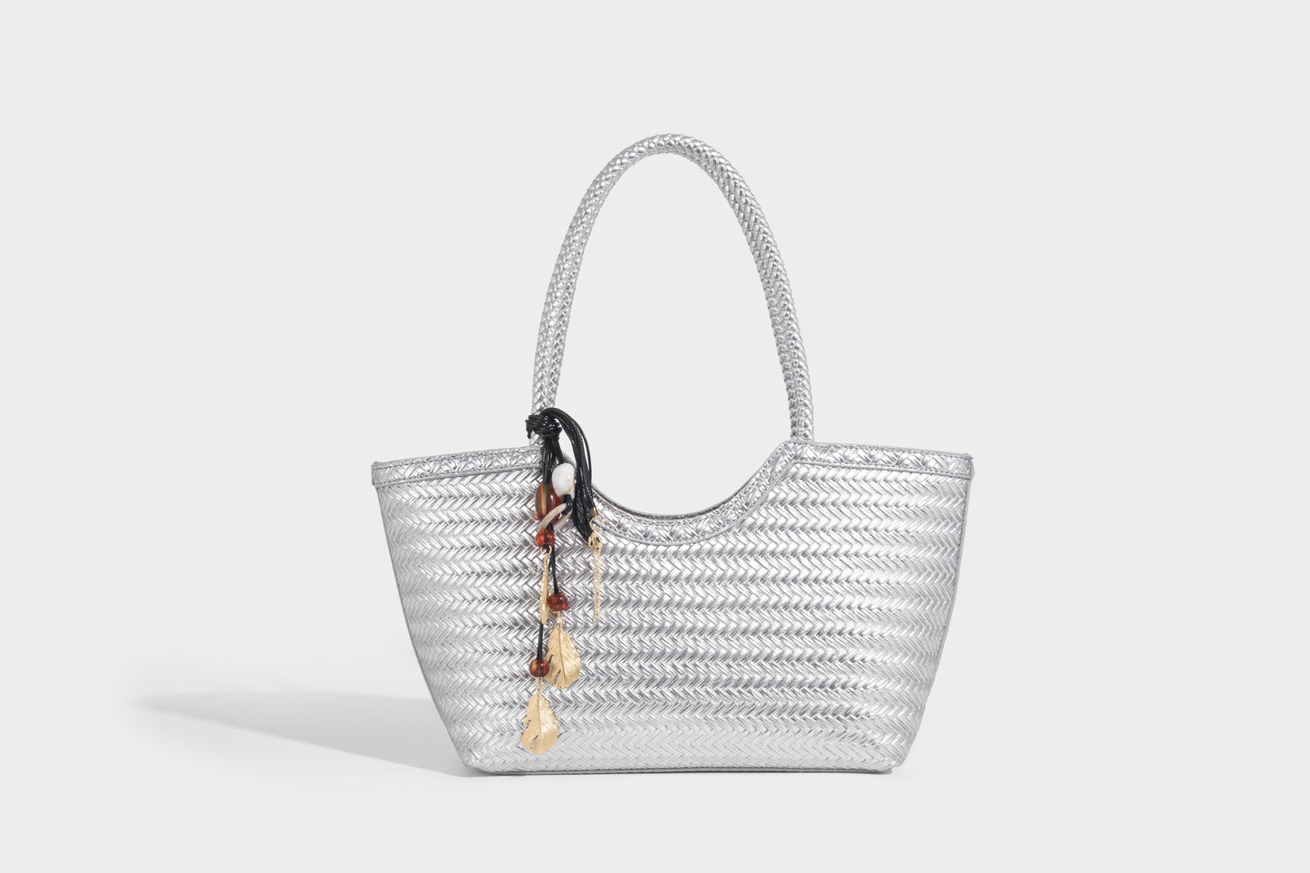 Stylish Lady Woven design fabric Women Handbag