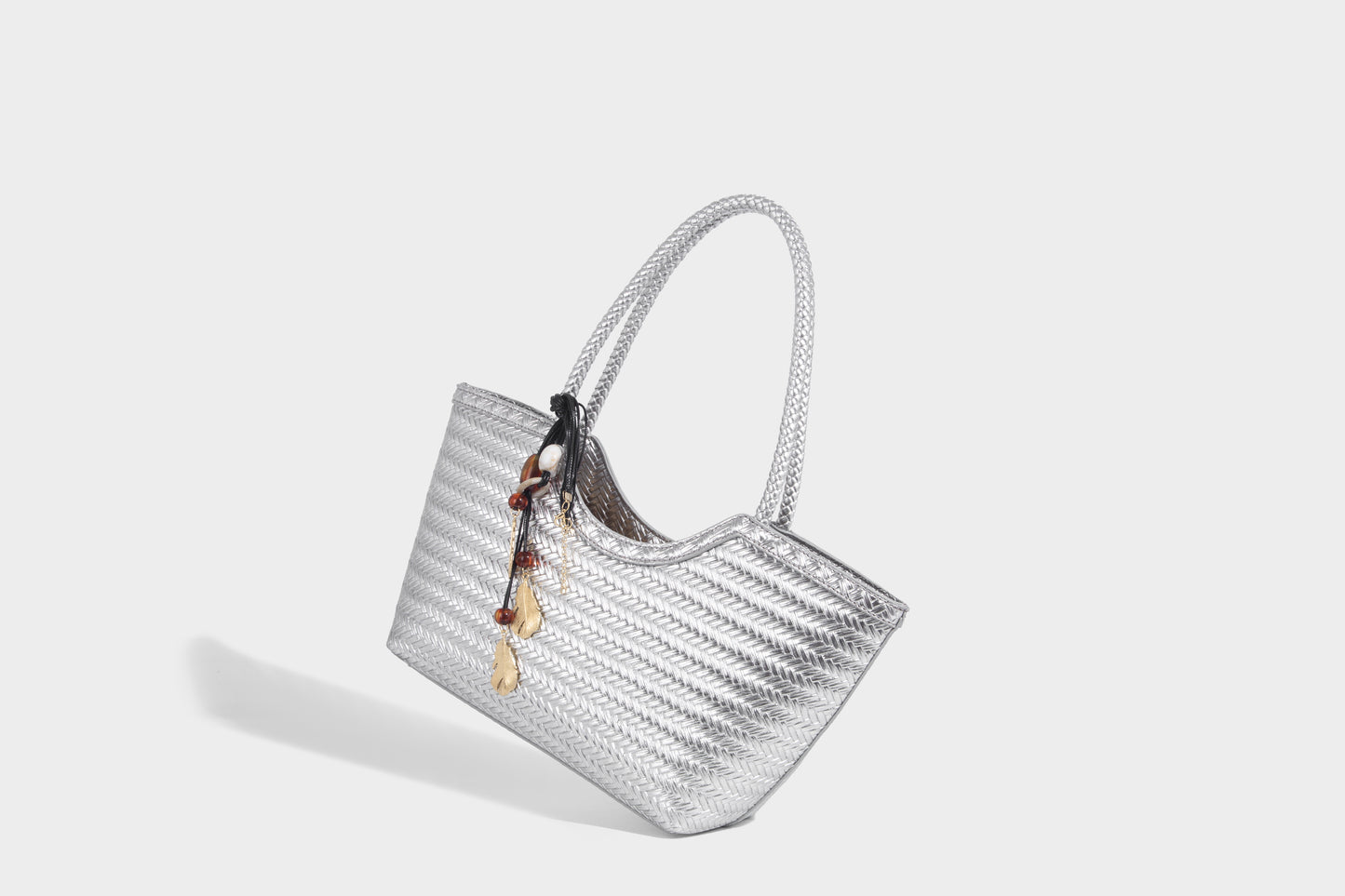 Stylish Lady Woven design fabric Women Handbag